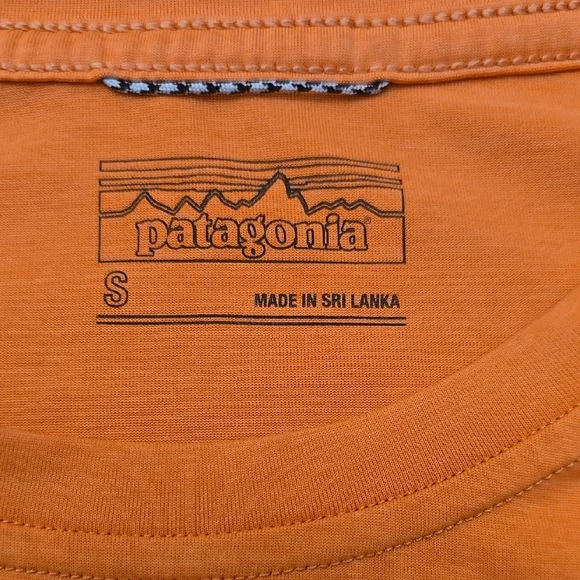 Patagonia Womens Capilene Long Sleeve Orange Top Size Small - Picture 3 of 6